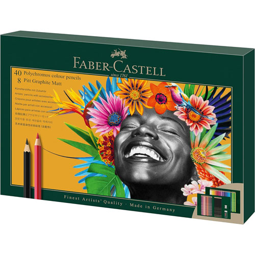 Foto de Lápices Faber-Castell Polychromos y Pitt Graphite Matt Set con 50 