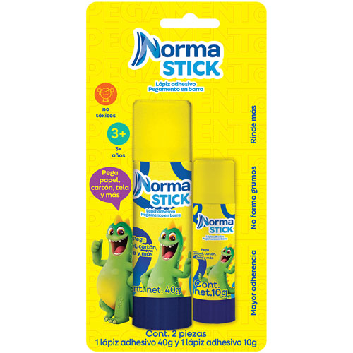 Foto de Lapiz Adhesivo Norma Stick 40Gr+10Gr Blister Con 2 Piezas 