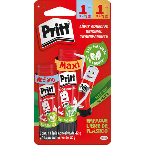 Foto de LÁPIZ ADHESIVO PRITT 22+42G BISTER CON 2 