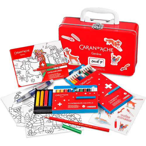 Foto de Lapiz Fantasia Caran DAche Swisscolor Estuche Metal Con 36 