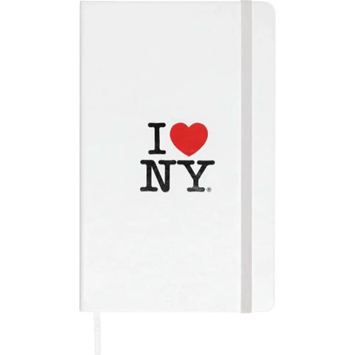 Foto de Libreta Mlk 13x21cm I Love Ny hoja raya pasta dura blanco 