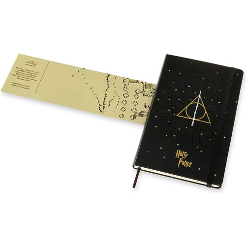LIBRETA MOLESKINE 13X21CM RAYA PASTA DURA HARRY POTTER NEGRA