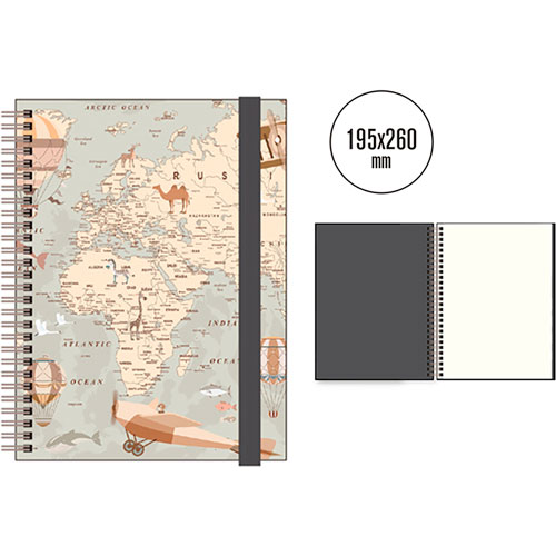 Foto de Libreta Senfort 2003434 Mapa Retro 120 hojas 