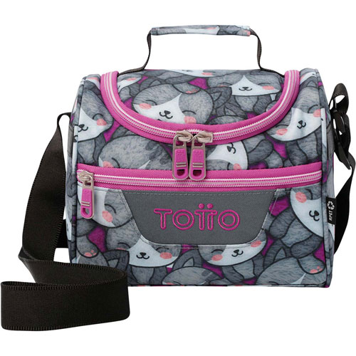Foto de Lonchera Escolar Totto Ac61 Pizarra Gris/Rosa 