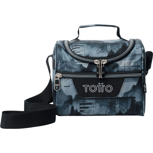 Foto de Lonchera Escolar Totto Ac61 Pizarra Negro/Gris 