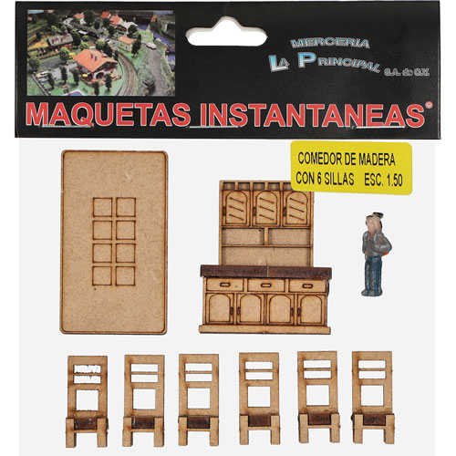 Foto de Maqueta Comedor Madera 6 Sillas Principal Esc 1.50 