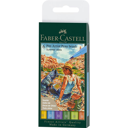Foto de Marcador arte Fc 167178 Pitt Art P Brush Summer 6 unidades 
