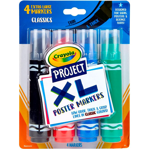 Foto de Marcador Escolar Crayola Project Xl Poster Con 4 