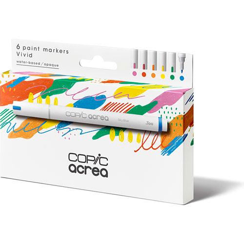 Foto de Marcador Para Dibujo Copic Acrea Vivid Con 6 piezas 