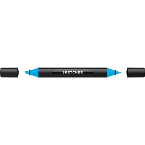Foto de Marcador Para Dibujo Molotow Sketcher Azul Cristal Oscuro 