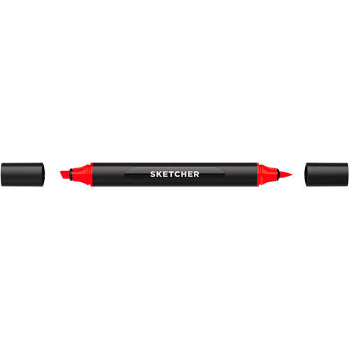 Foto de Marcador Para Dibujo Molotow Sketcher Rojo Oscuro 