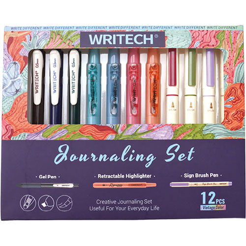 Foto de Marcador para Dibujo Writech Journal Set Vintage con 12 