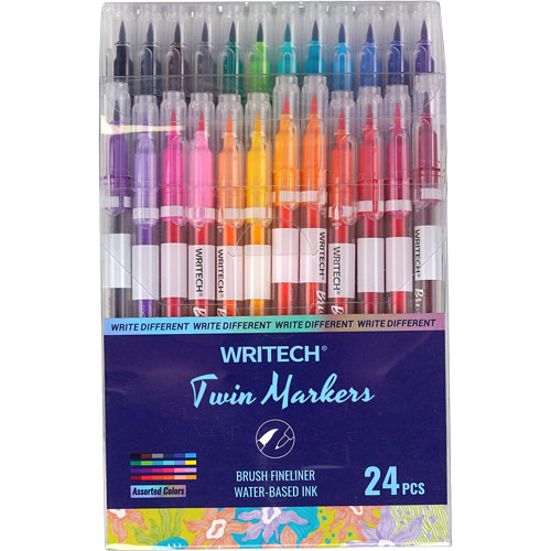 Foto de Marcador para Dibujo Writech Twin Marker con 24 