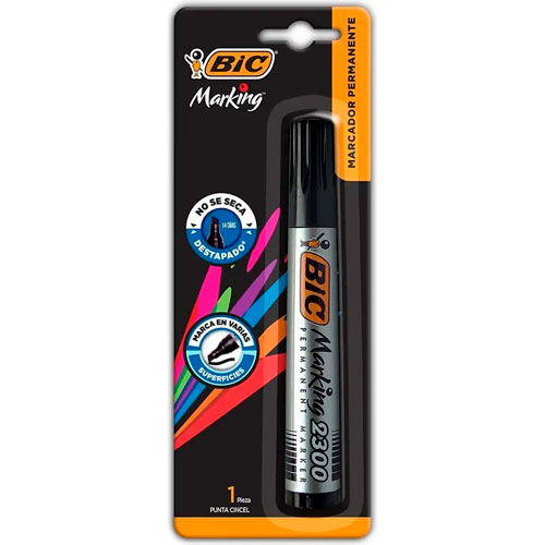 Foto de Marcador Permanente Bic para Cincel Negro con 1 pieza 