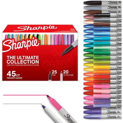 Foto de Marcador Permanente Sharpie Fino Ultimate Collection Con 45 piezas 