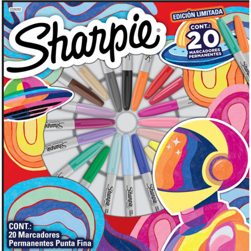 Foto de Marcador Permanente Sharpie Mini Pizza Fino Con 20 Surtido 