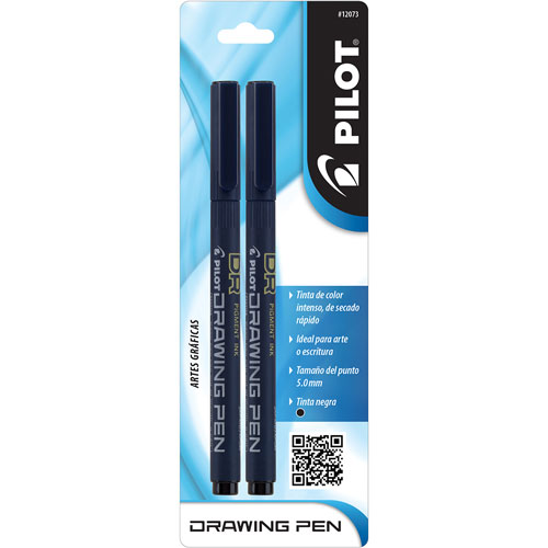 Foto de Marcador Para Dibujo 5.0MM Bl Negro 2Pz Pilot Drawing Pen 