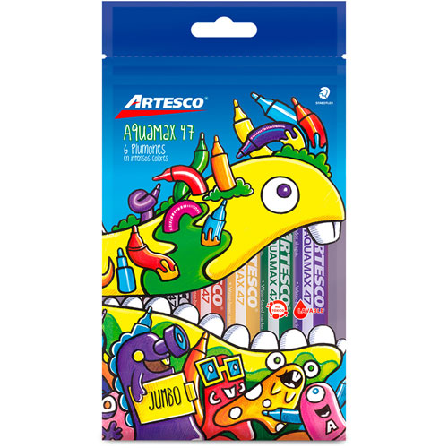Foto de Marcadores Escolares Artesco AquaMax47 6 Piezas 
