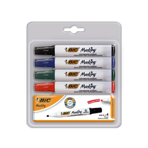 BIC Magic marcador marcadores de borrado en seco 4 Color Pack 