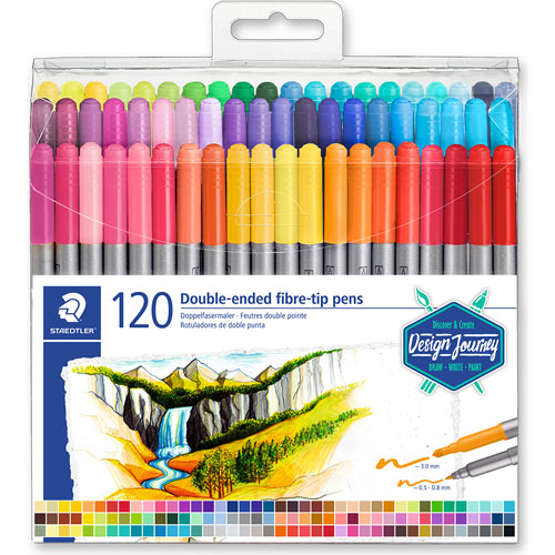Foto de Marcadores Staedtler Doble Punta Con 120 