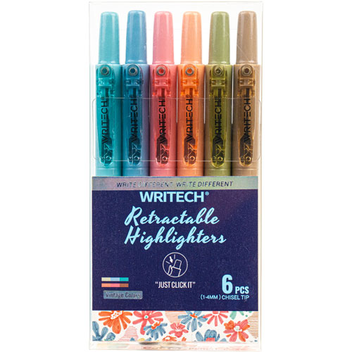 Foto de Marcatextos Writech Retractil Cincel con 6 Vintage 