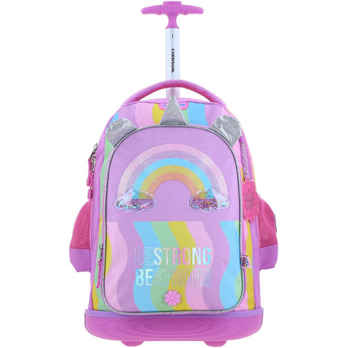 Foto de Mochila Escolar Chenson Happy Girl Arcoiris Con Ruedas 