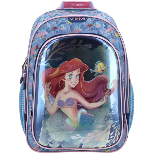 Foto de Mochila Escolar Chenson Princesas Ariel Azul 