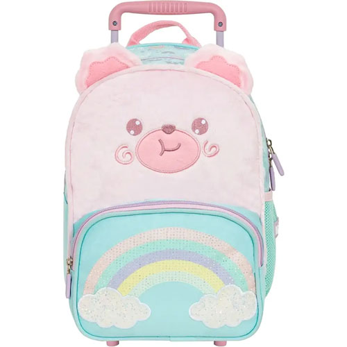 Foto de Mochila Escolar Disvasari Mozioni Pinky Bear Con Ruedas 