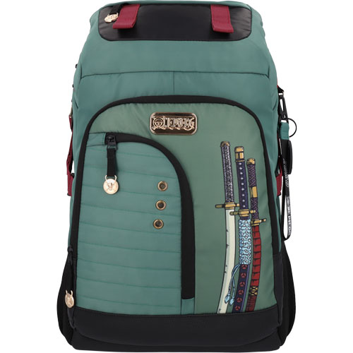 Foto de Mochila Escolar One Piece Verde/Negro Yadatex 