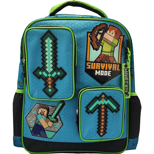 Foto de Mochila Escolar Ruz Minecraft Espadin Azul 