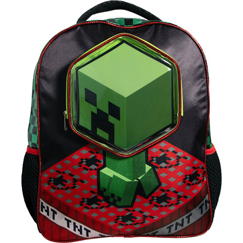 Foto de Mochila Escolar Ruz Minecraft 3D Negro 