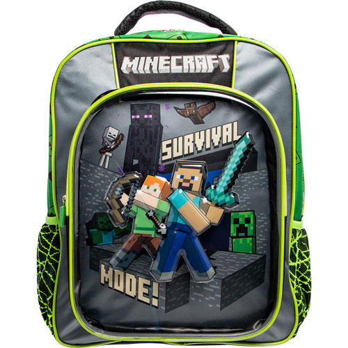 Foto de Mochila Escolar Ruz Minecraft Cubo Verde 