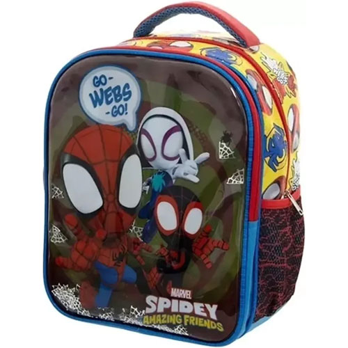 Foto de Mochila escolar Ruz Spider and Amazing Friends azul/rojo/amarillo 