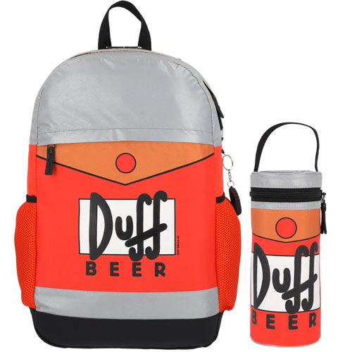Foto de Mochila Escolar The Simpsons Duff Set Con 2 Yadatex 
