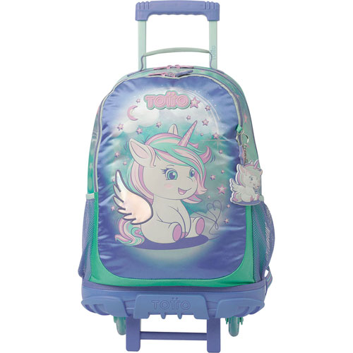 Foto de Mochila Escolar Totto Mj03 Magic Con Ruedas Azul 