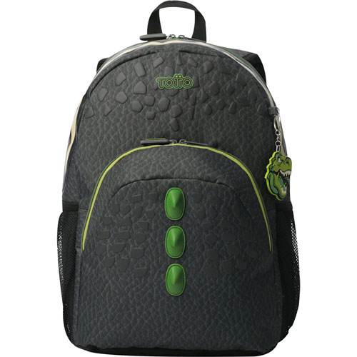 Foto de Mochila Escolar Totto Mj04 Dinoland Grisemana A La Vista Erdd 