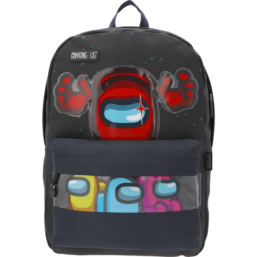 Foto de Mochila Escolar Among Us Negro Yadatex 