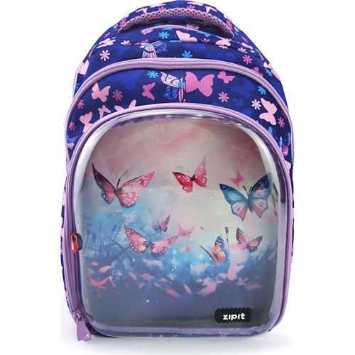 Foto de Mochila Escolar Zipit Clear Top Mariposas 