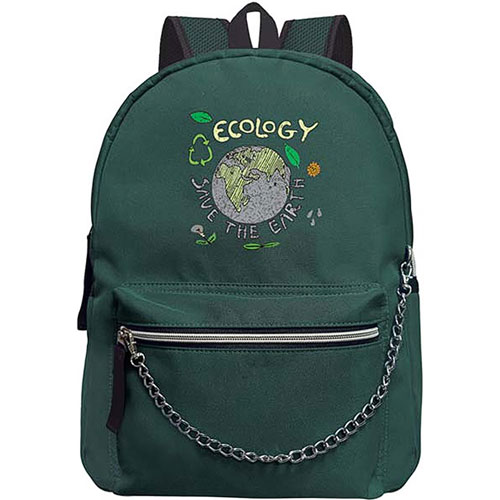 Foto de Mochila Juvenil Senfort Ecology con Cadena Verde 