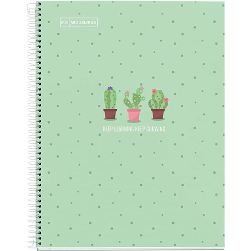 Foto de CUADERNO PROFESIONAL PASTA DURA MIQUELRIUS CACTUS MENTA RAYA 80 HOJAS  
