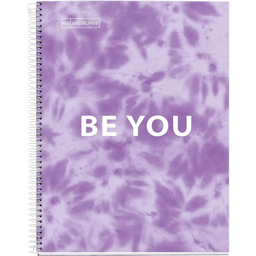 Foto de CUADERNO FORMA FRANCESA PASTA DURA MIQUELRIUS TIE DYE LAVANDA RAYA 120 HOJAS  