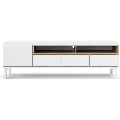 Foto de Mueble P/Tv Alterego Roomers Chicago 9217949Ak Blanco/Roble 