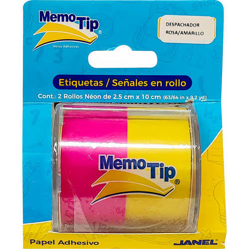 Foto de Notas Autoadheribles Memo Tipo Rollo 2.5cmx10M Varios Colores 