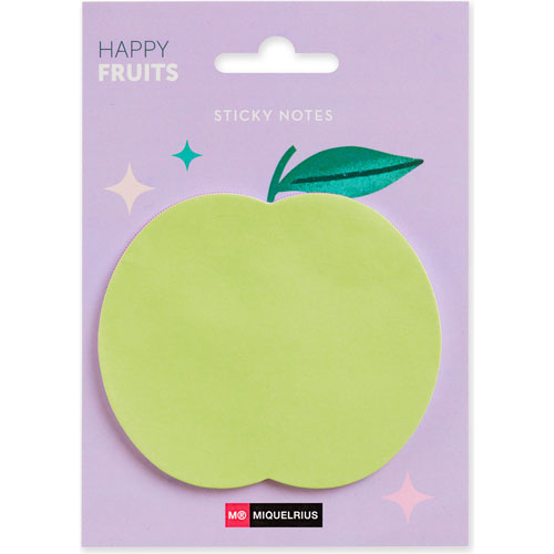 Foto de Notas Autoadheribles Mqr Happy Fruits Manzana Con 30 Piezas 