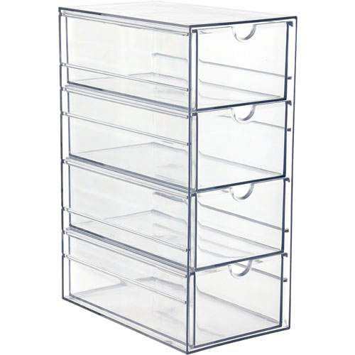 Foto de Organizador Con 4 Cajones Tengone 17.5X10.5X25 Cristal 
