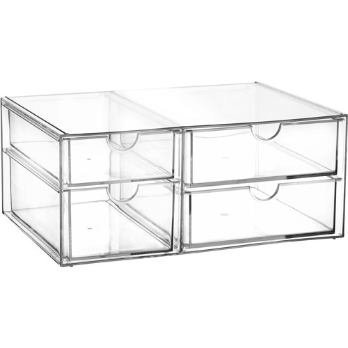 Foto de Organizador Con 4 Cajones Tengone 25.5X17.5X10.5 Cristal 