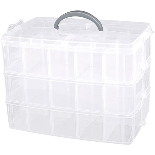 Foto de Organizador Multiusos Tng 25.5x17x18.5cm Con Divisiones Transparente 