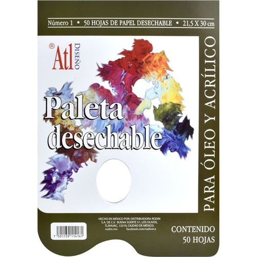 Foto de Paleta Para Pintor Rodin 512-1 Tipo Block Desechable 