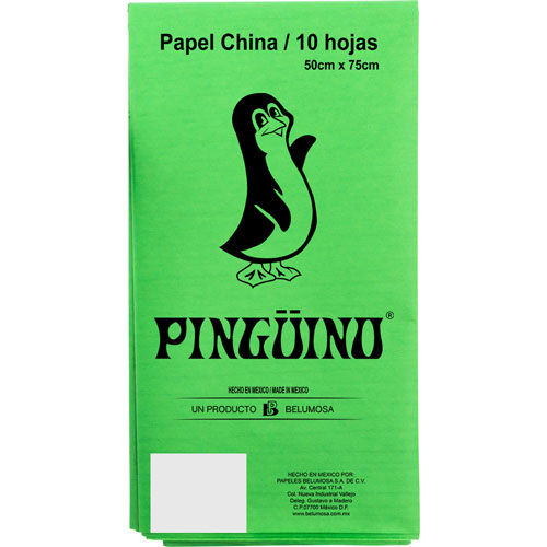 Foto de Papel China 50X75Cm 18 Gr Con 10 Pliegos Verde Bandera 