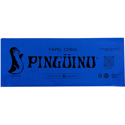 Foto de Papel China 50X75Cm 18 Gr Con 100 Pliegos Azul Fuerte 